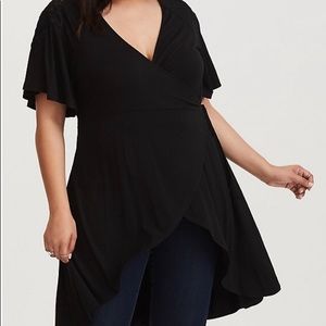 Torrid Crochet Trim Wrap Tunic